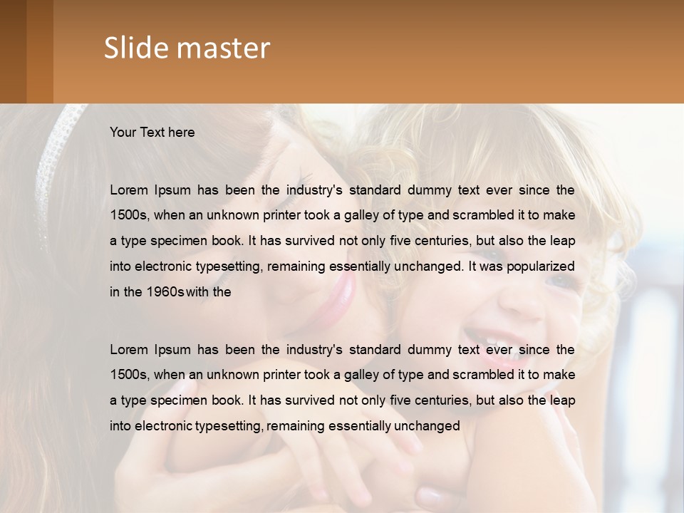 Young Attractive Little PowerPoint Template