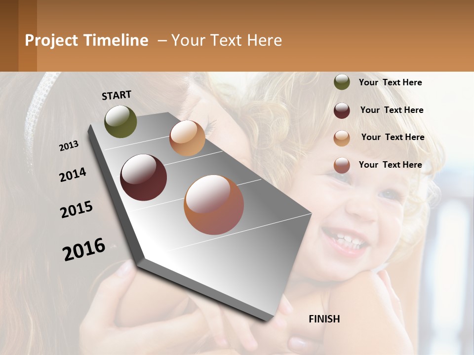Young Attractive Little PowerPoint Template