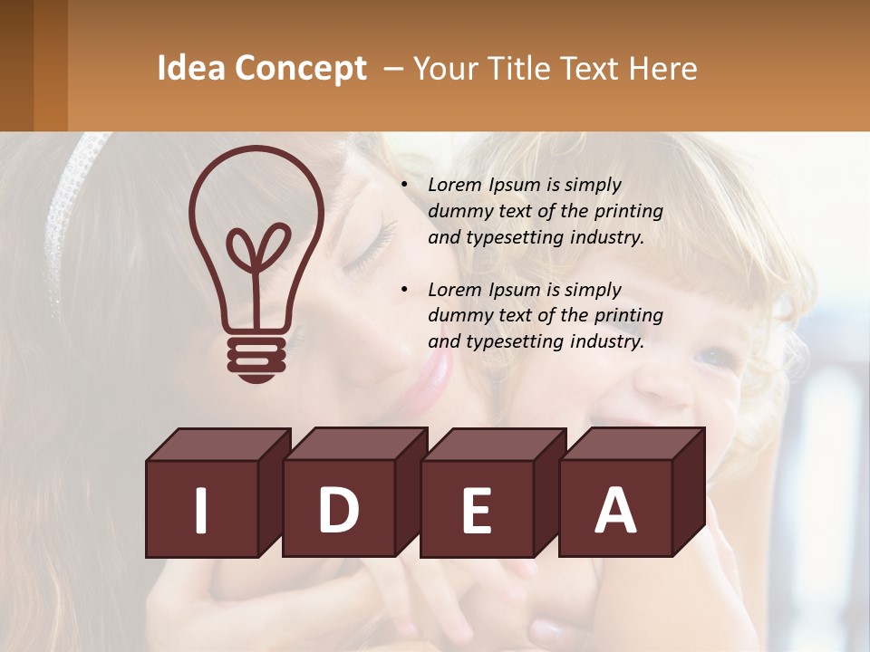 Young Attractive Little PowerPoint Template