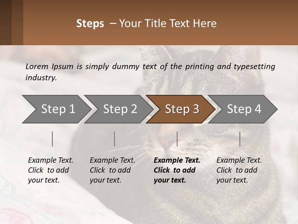 A Cat Sitting On Top Of A Bed Next To A Cat PowerPoint Template