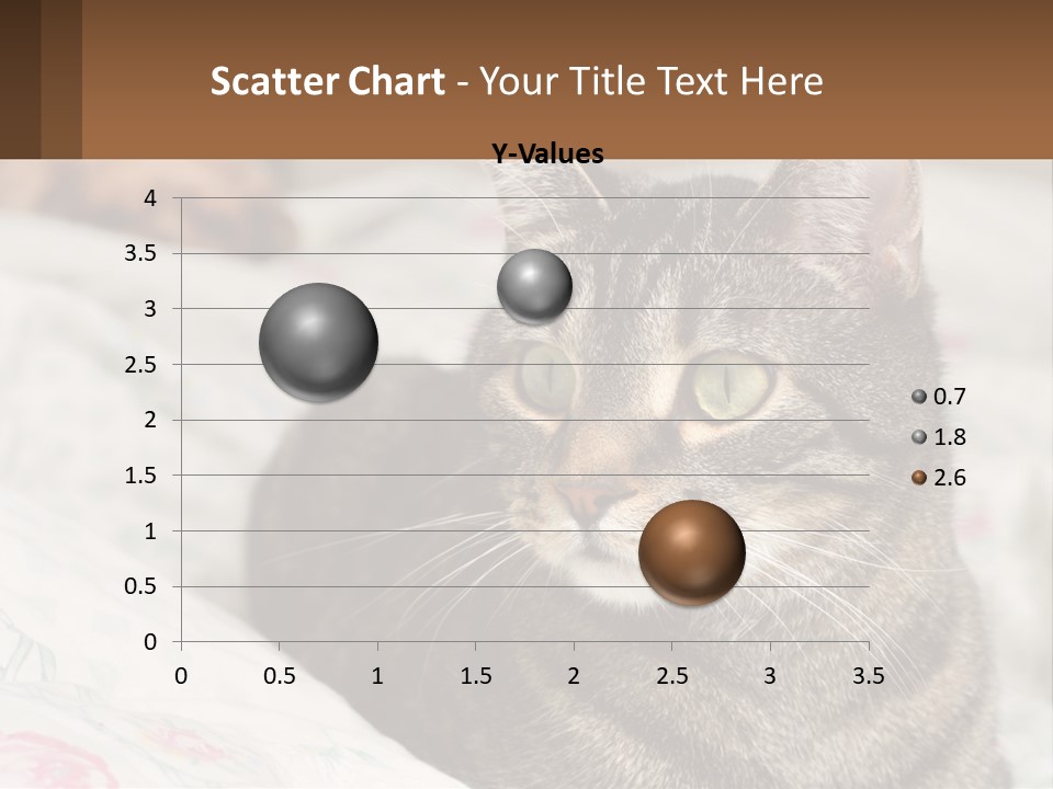 A Cat Sitting On Top Of A Bed Next To A Cat PowerPoint Template