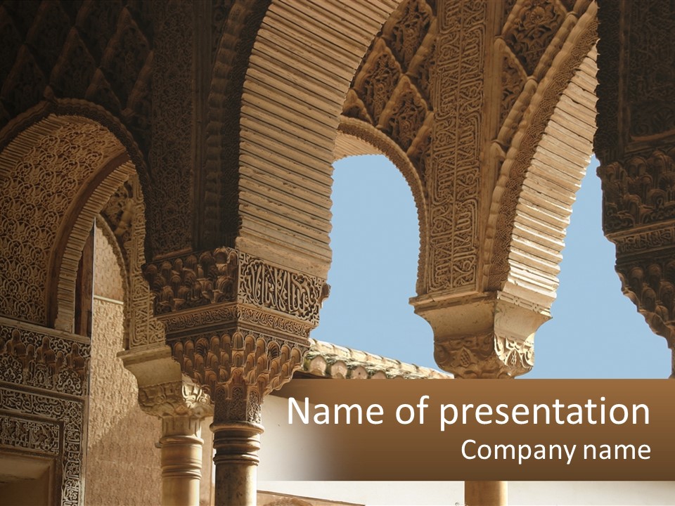Arab Palace Alandalus Arab PowerPoint Template