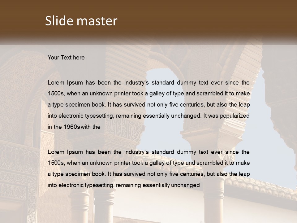 Arab Palace Alandalus Arab PowerPoint Template