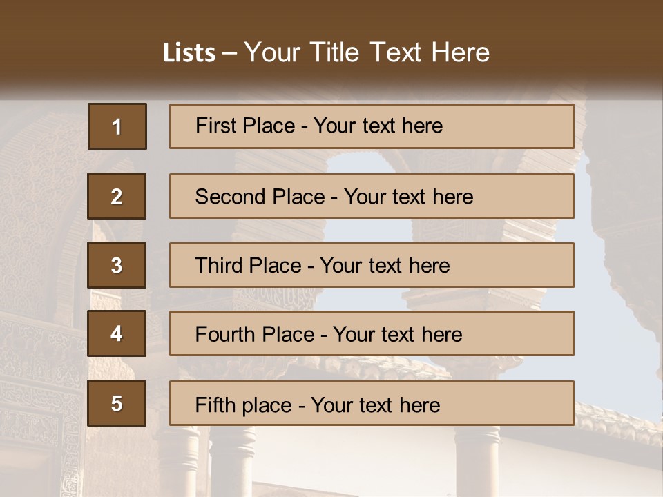 Arab Palace Alandalus Arab PowerPoint Template