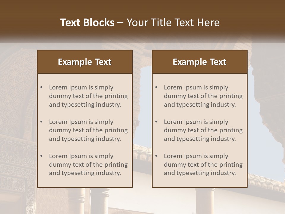 Arab Palace Alandalus Arab PowerPoint Template