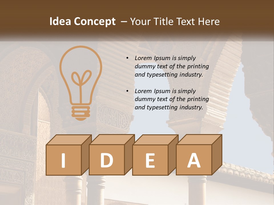 Arab Palace Alandalus Arab PowerPoint Template