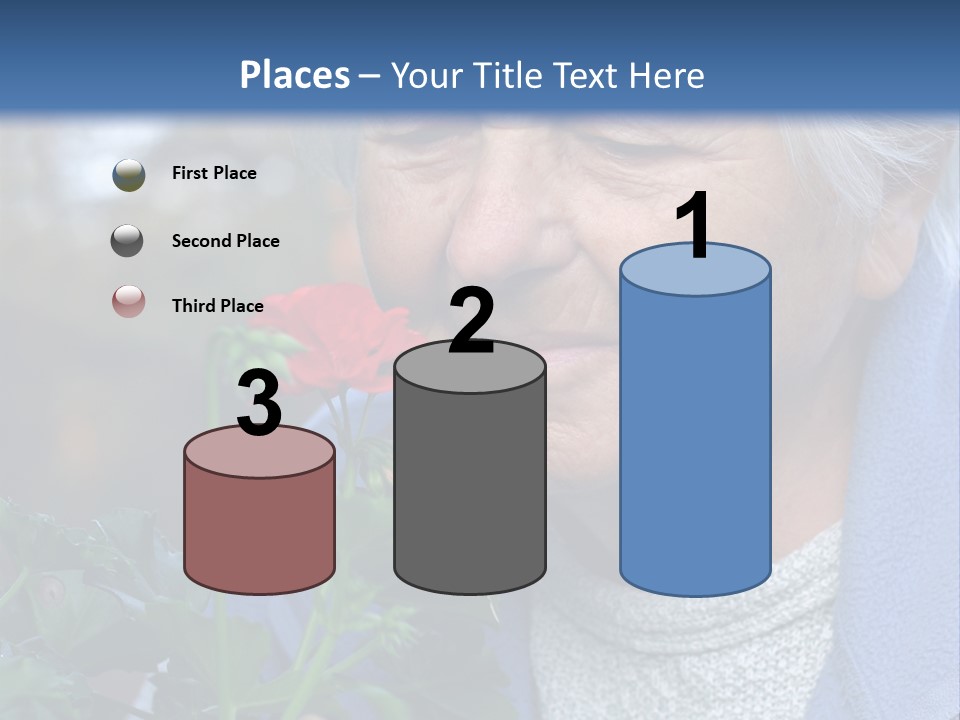 Head Aged Mature PowerPoint Template