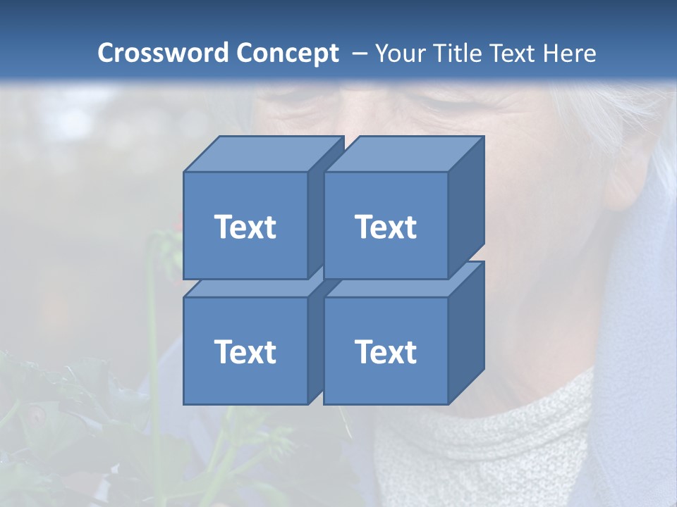 Head Aged Mature PowerPoint Template