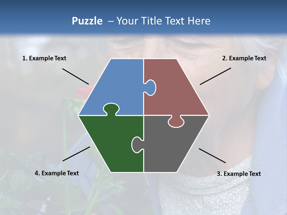 Head Aged Mature PowerPoint Template