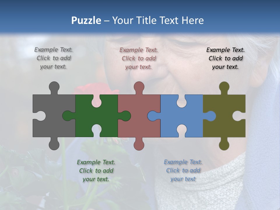 Head Aged Mature PowerPoint Template