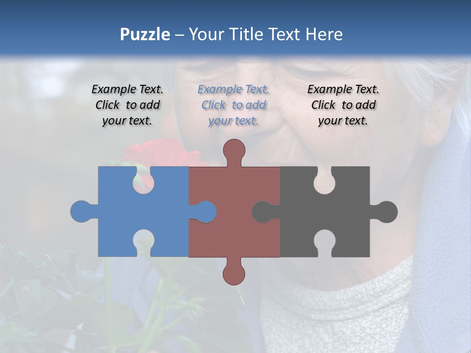 Head Aged Mature PowerPoint Template