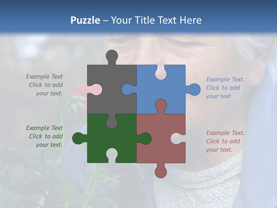 Head Aged Mature PowerPoint Template