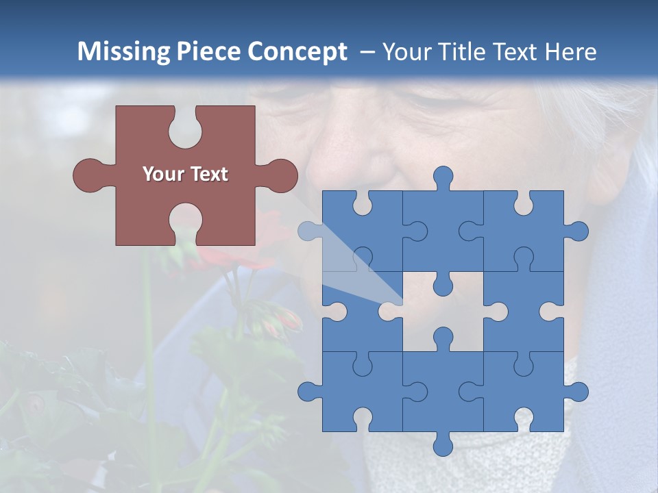 Head Aged Mature PowerPoint Template