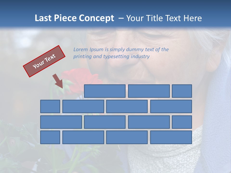 Head Aged Mature PowerPoint Template