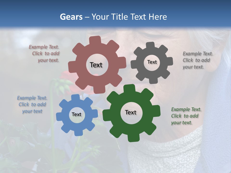 Head Aged Mature PowerPoint Template