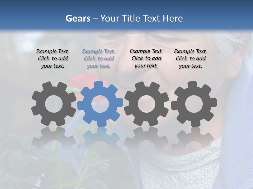 Head Aged Mature PowerPoint Template