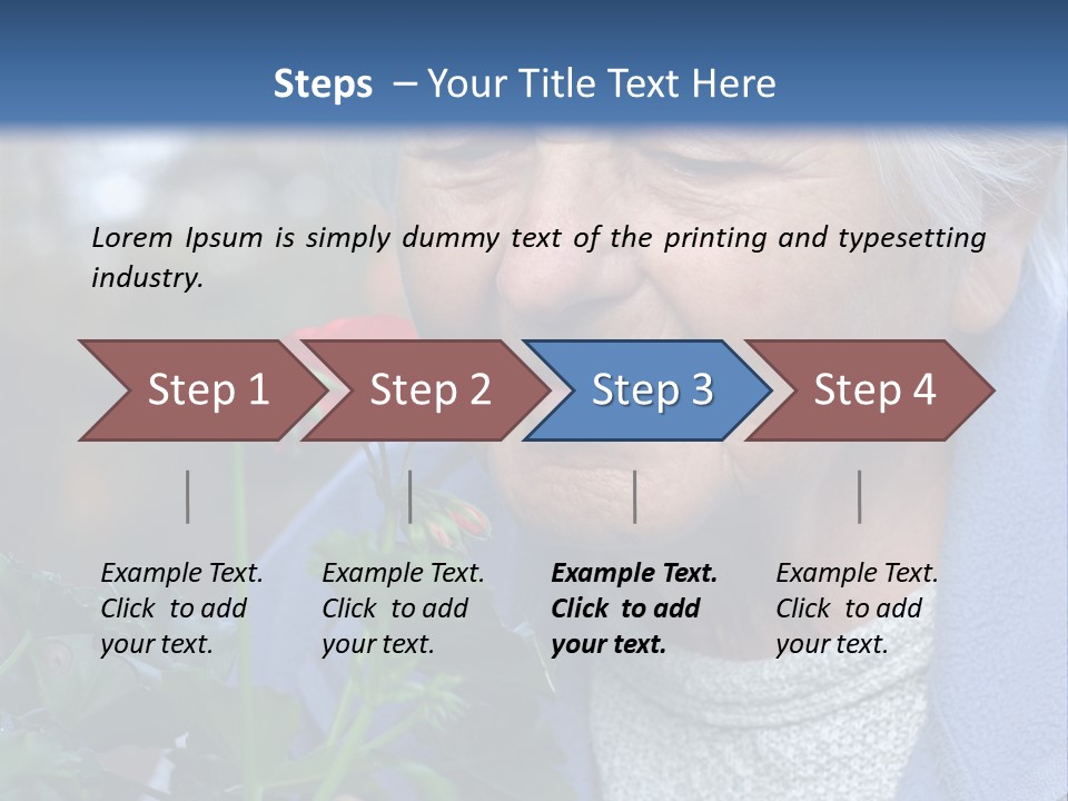 Head Aged Mature PowerPoint Template