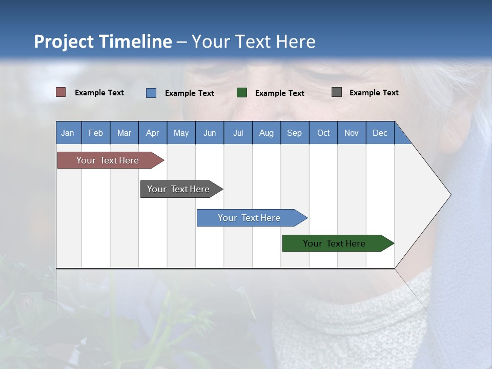 Head Aged Mature PowerPoint Template