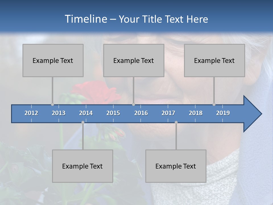 Head Aged Mature PowerPoint Template