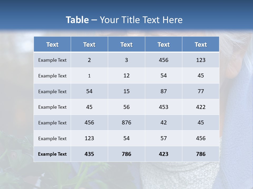 Head Aged Mature PowerPoint Template