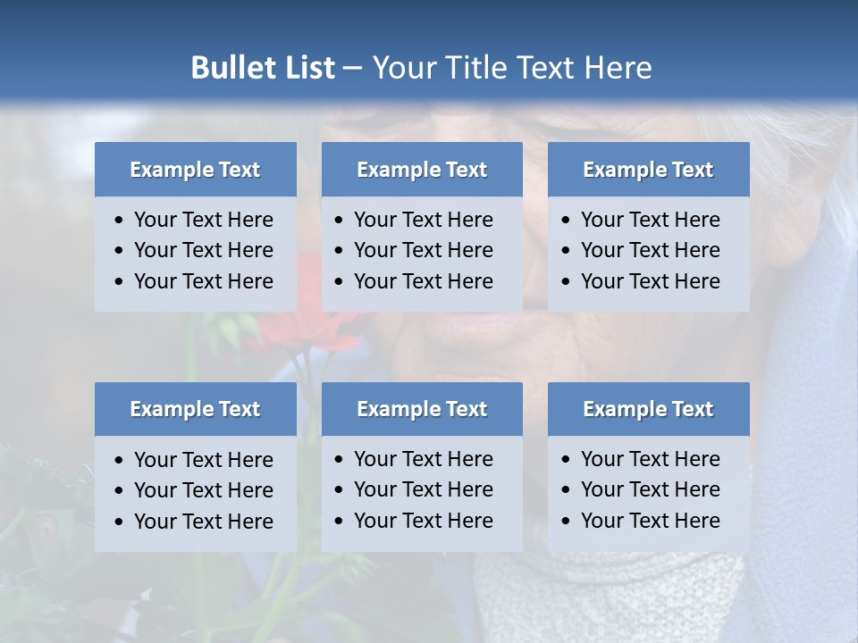 Head Aged Mature PowerPoint Template