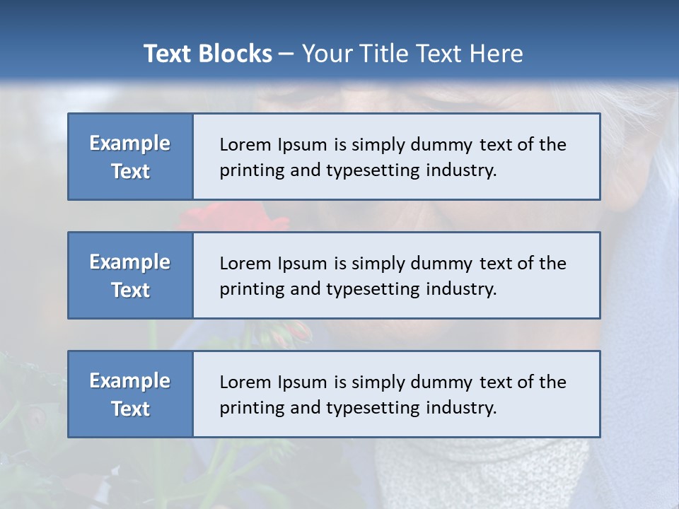 Head Aged Mature PowerPoint Template