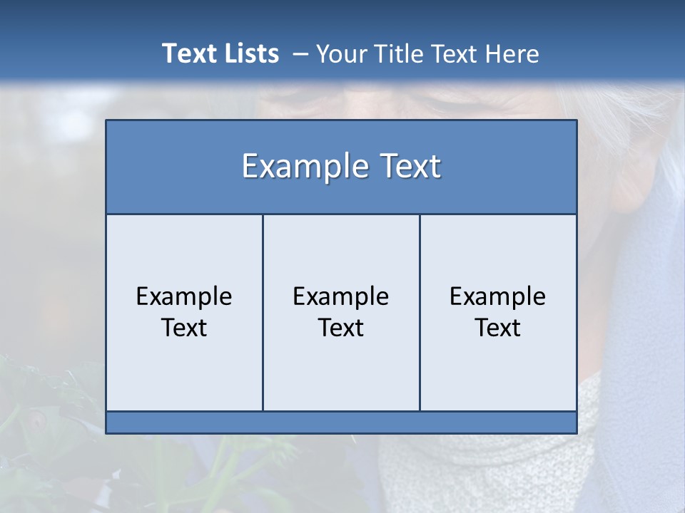 Head Aged Mature PowerPoint Template