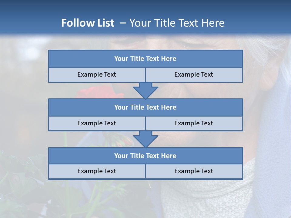 Head Aged Mature PowerPoint Template