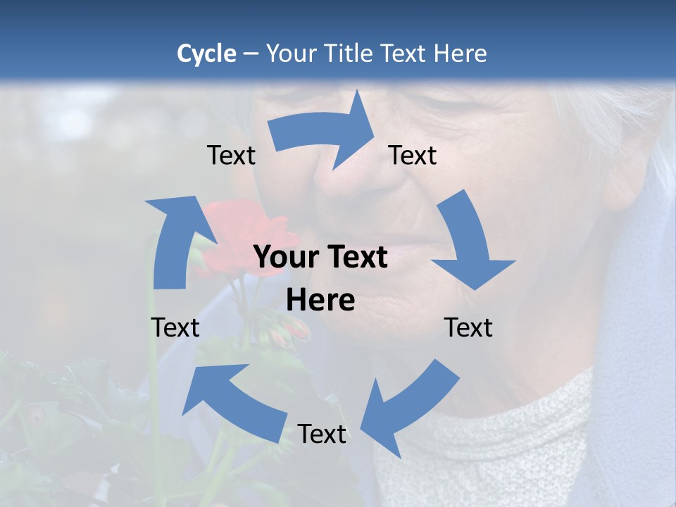 Head Aged Mature PowerPoint Template