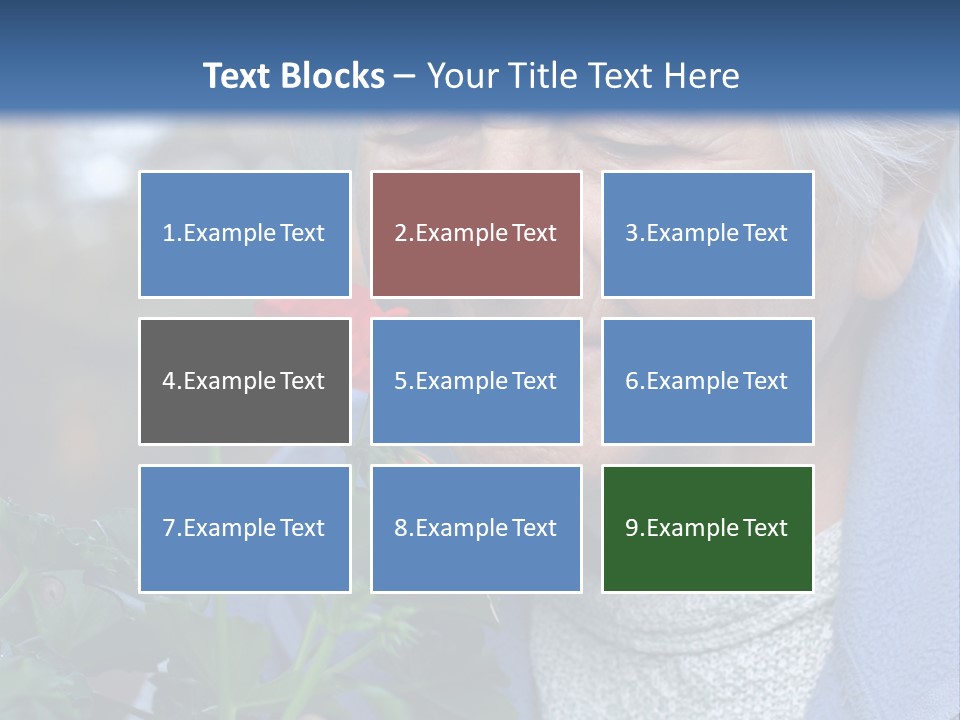 Head Aged Mature PowerPoint Template