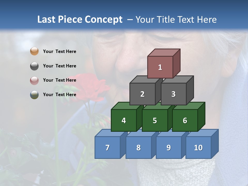 Head Aged Mature PowerPoint Template