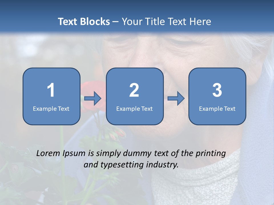 Head Aged Mature PowerPoint Template