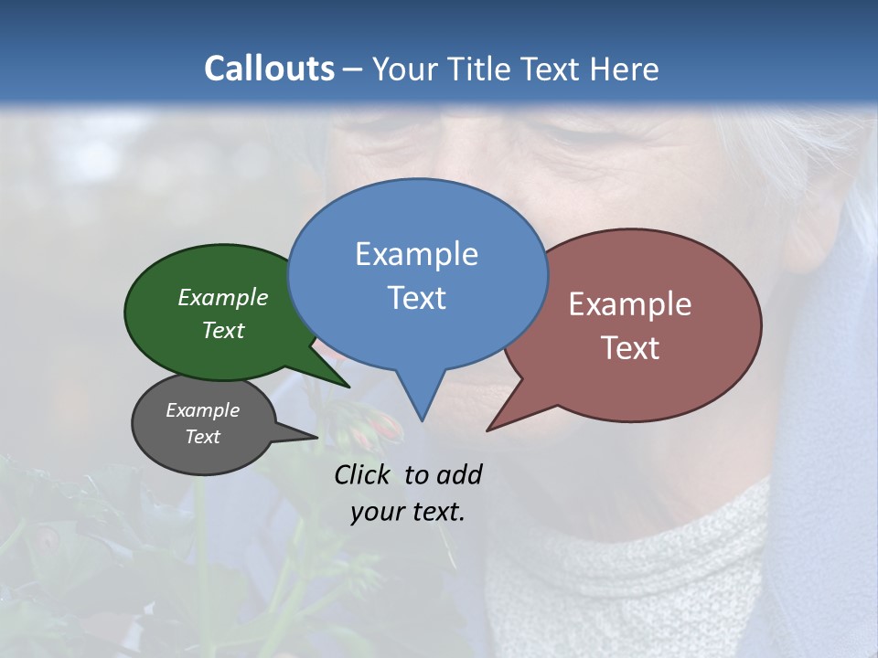 Head Aged Mature PowerPoint Template