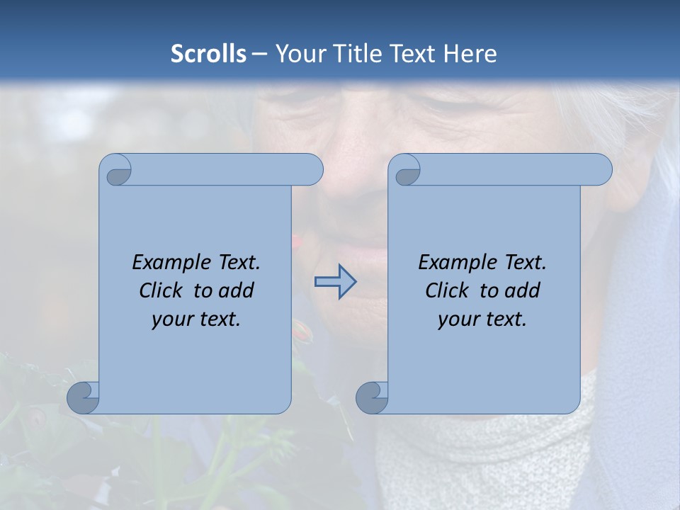 Head Aged Mature PowerPoint Template