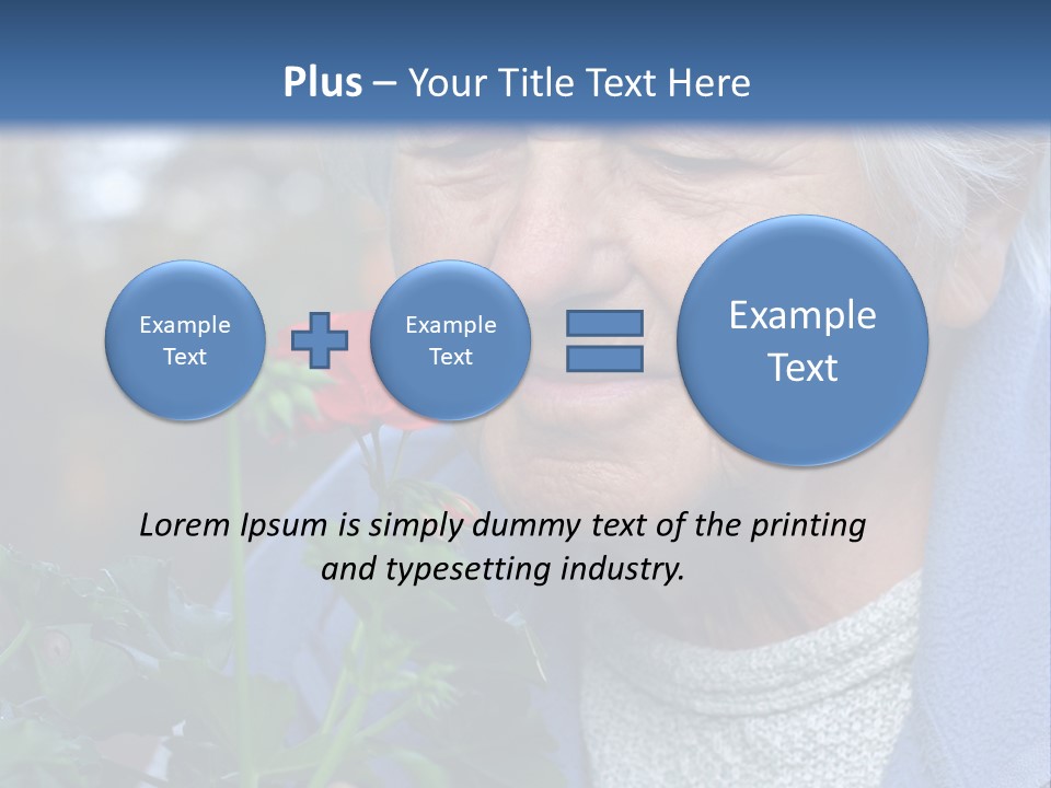 Head Aged Mature PowerPoint Template