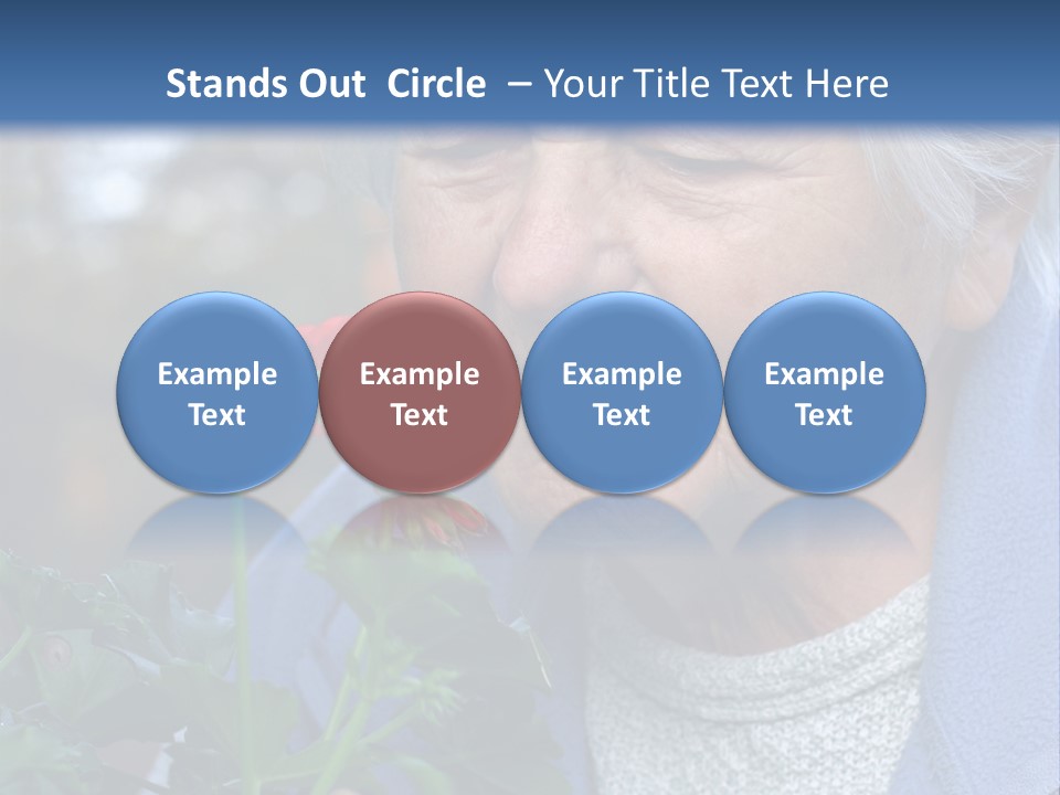 Head Aged Mature PowerPoint Template