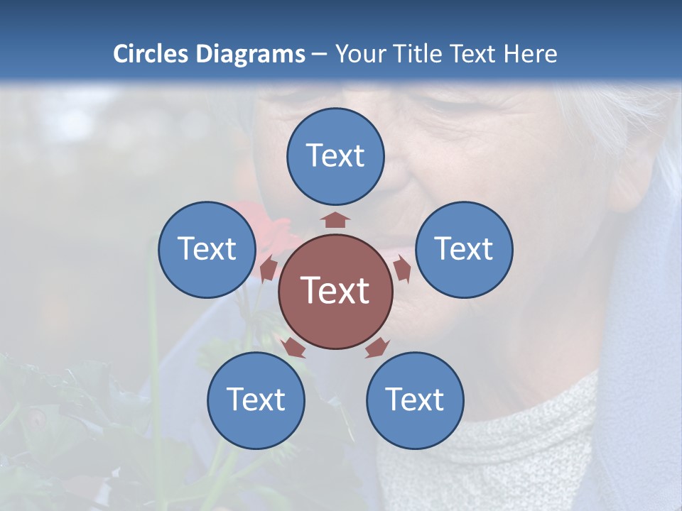 Head Aged Mature PowerPoint Template