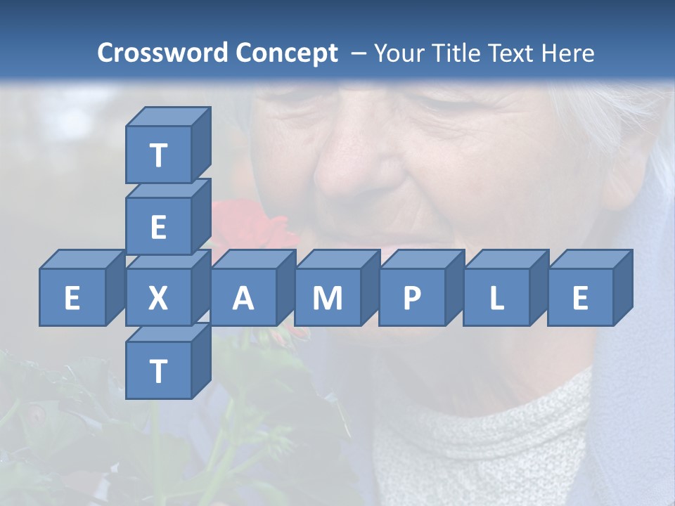 Head Aged Mature PowerPoint Template