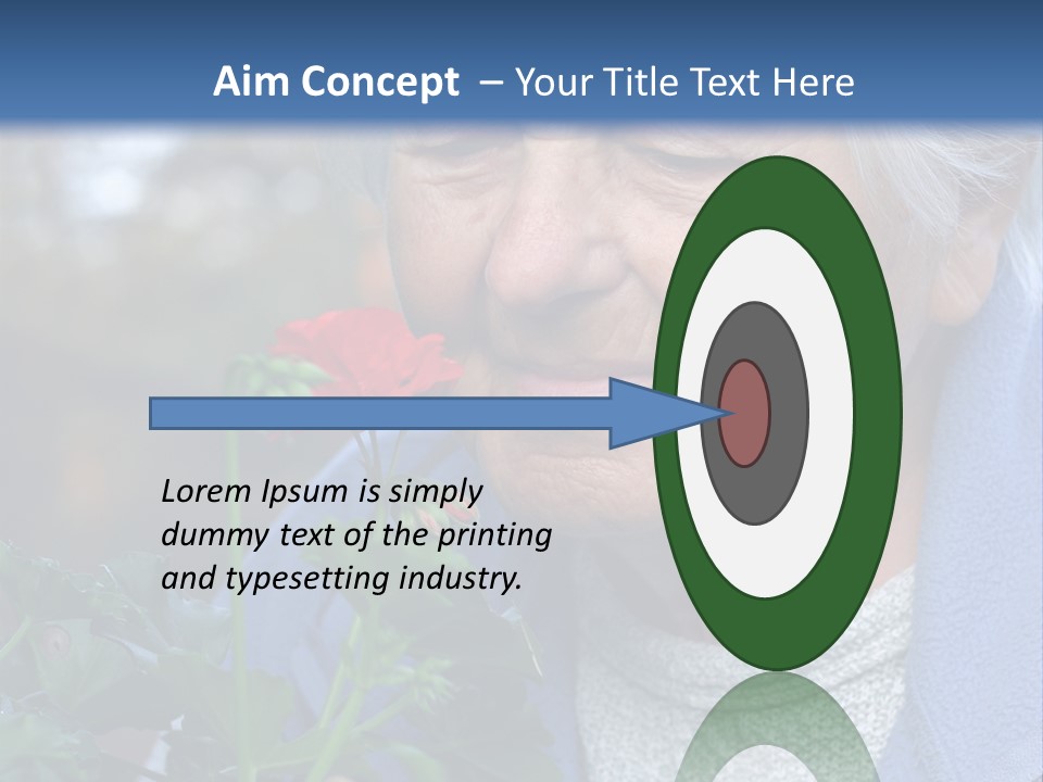 Head Aged Mature PowerPoint Template