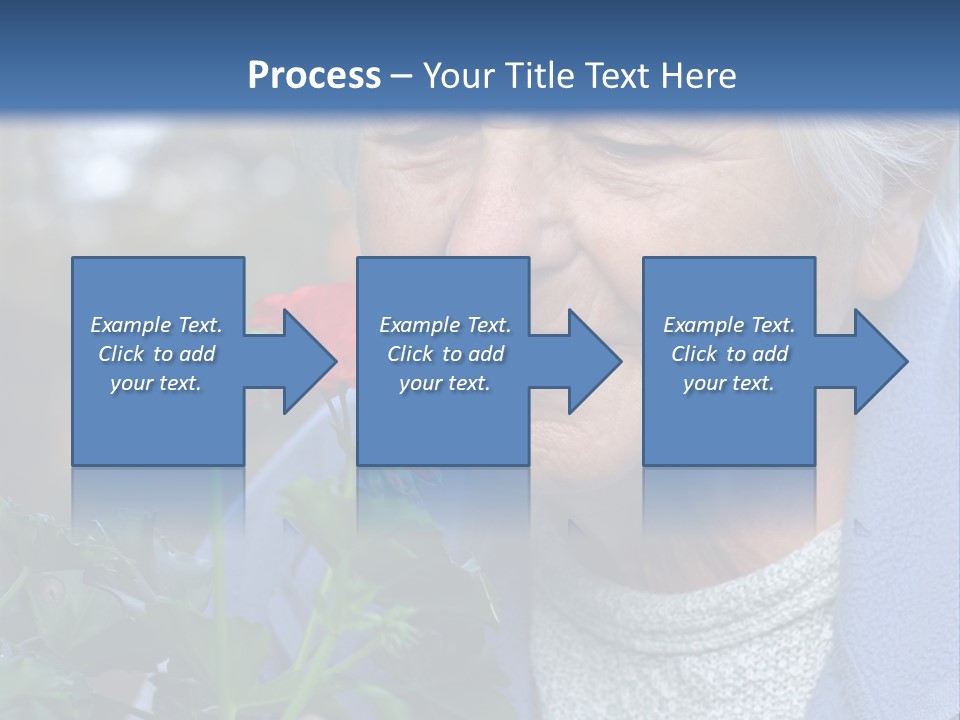 Head Aged Mature PowerPoint Template