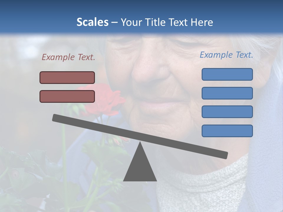 Head Aged Mature PowerPoint Template