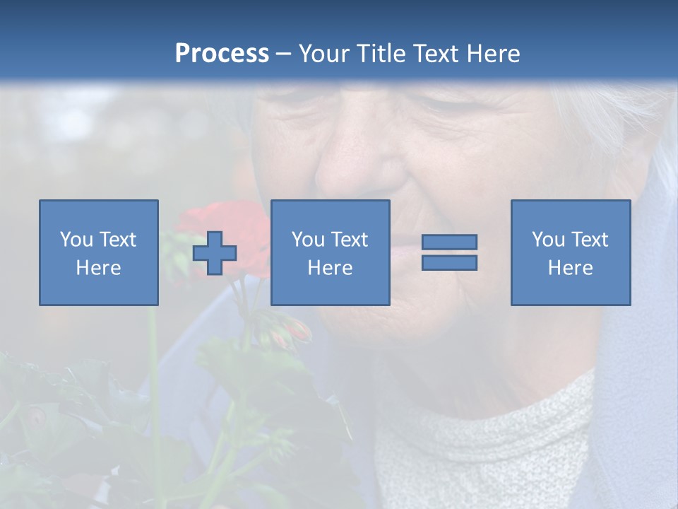 Head Aged Mature PowerPoint Template