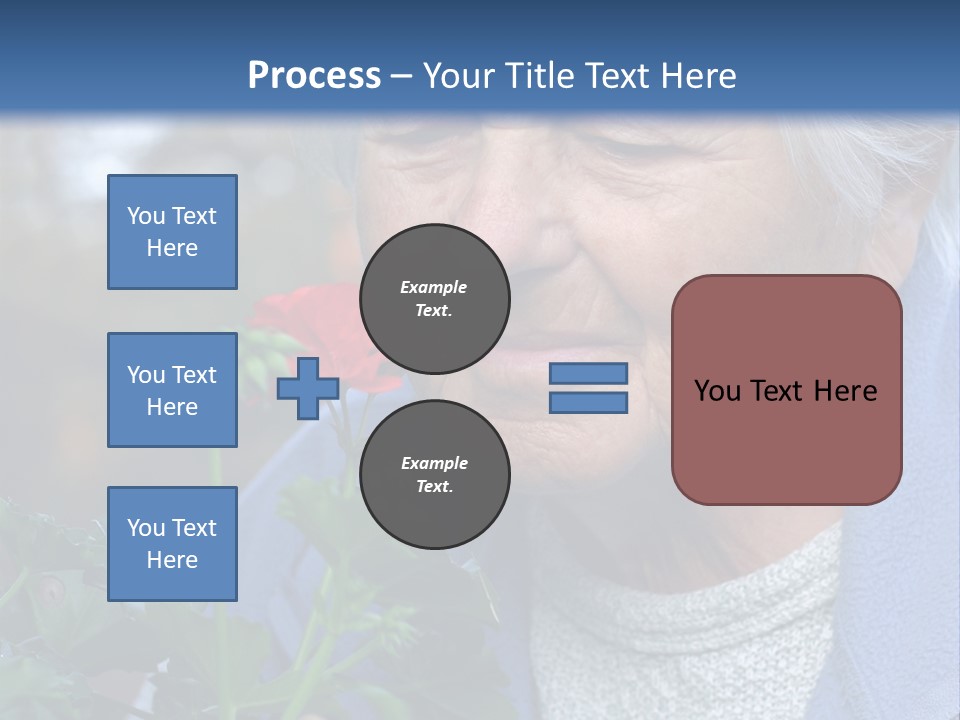 Head Aged Mature PowerPoint Template