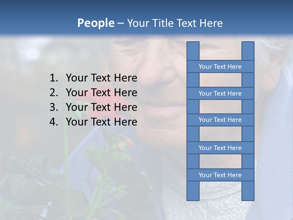 Head Aged Mature PowerPoint Template