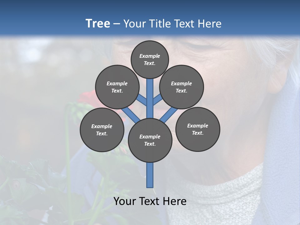 Head Aged Mature PowerPoint Template