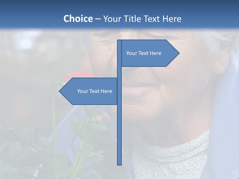 Head Aged Mature PowerPoint Template