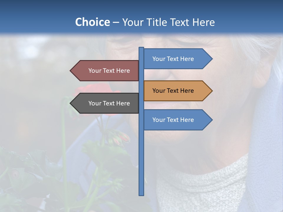 Head Aged Mature PowerPoint Template