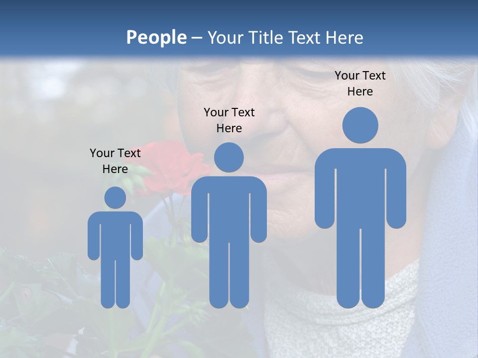 Head Aged Mature PowerPoint Template