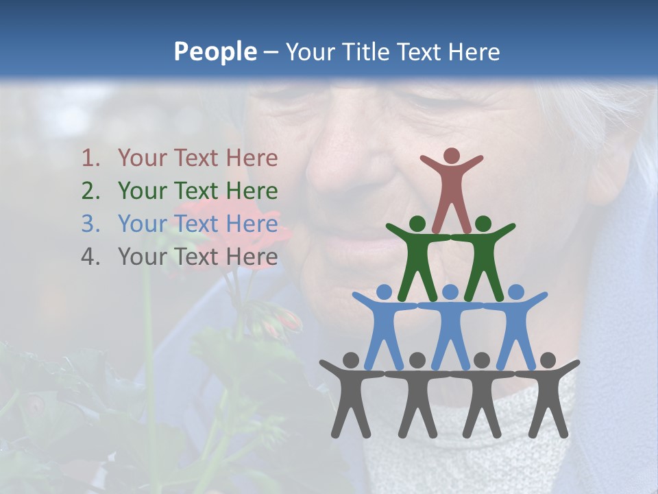 Head Aged Mature PowerPoint Template