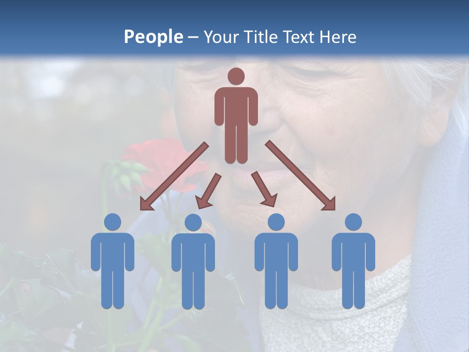 Head Aged Mature PowerPoint Template